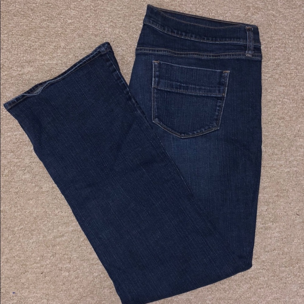 Medium/Dark Blue Bootcut Jeans